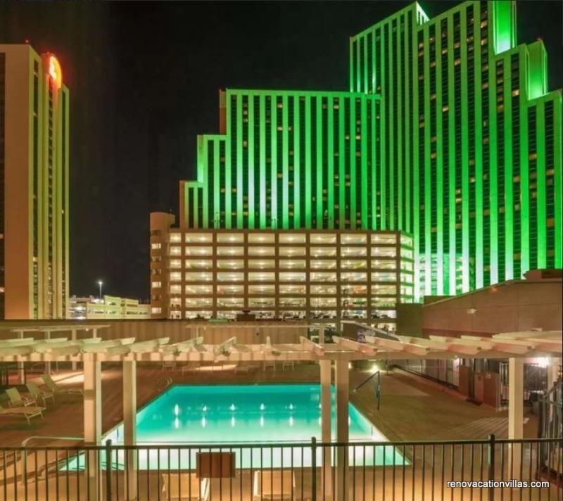 Swimming pool night view